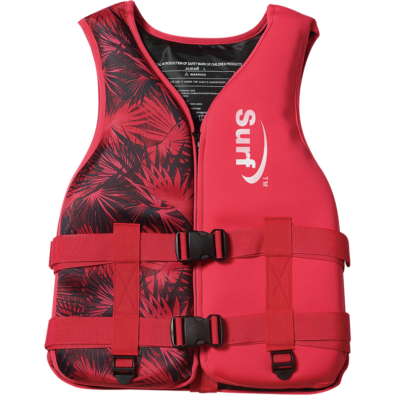 Red Portable Swim Vest Inflatable Pool Swim Vest
